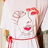 Best of year cotton fabric printed on one side, size Xl